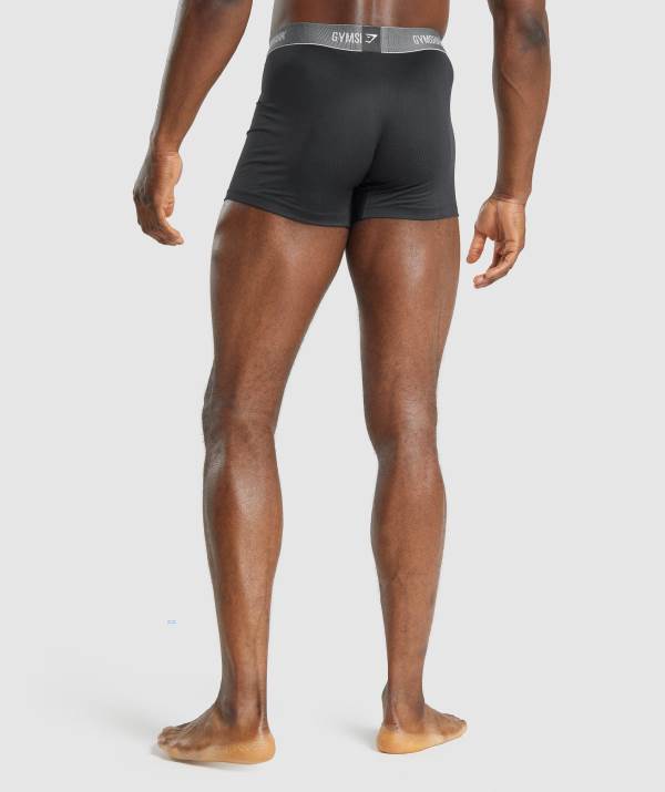 Panske Spodne Pradlo Gymshark Sports Tech Boxers 2pk Čierne | LW4795138